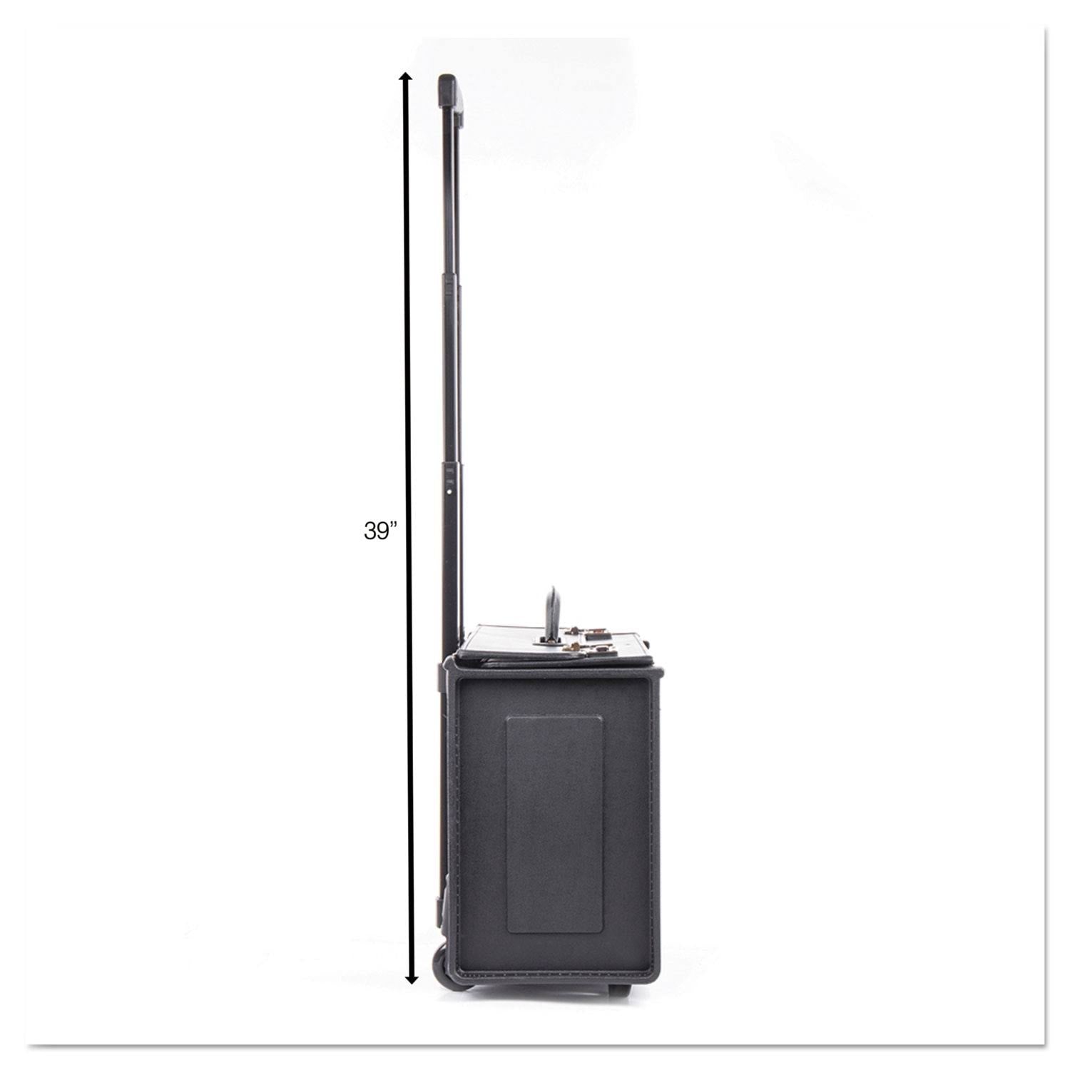 Stebco Tufide Rolling Catalog Case, 22 1/4 x 9 x 13 1/2, Black O848401