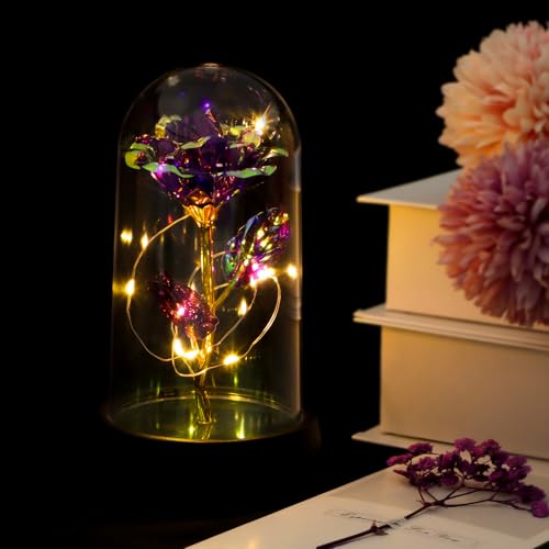 Relaxing Spa Gifts Care Package with Luxury Flannel Blanket and Light-Up Rose V553