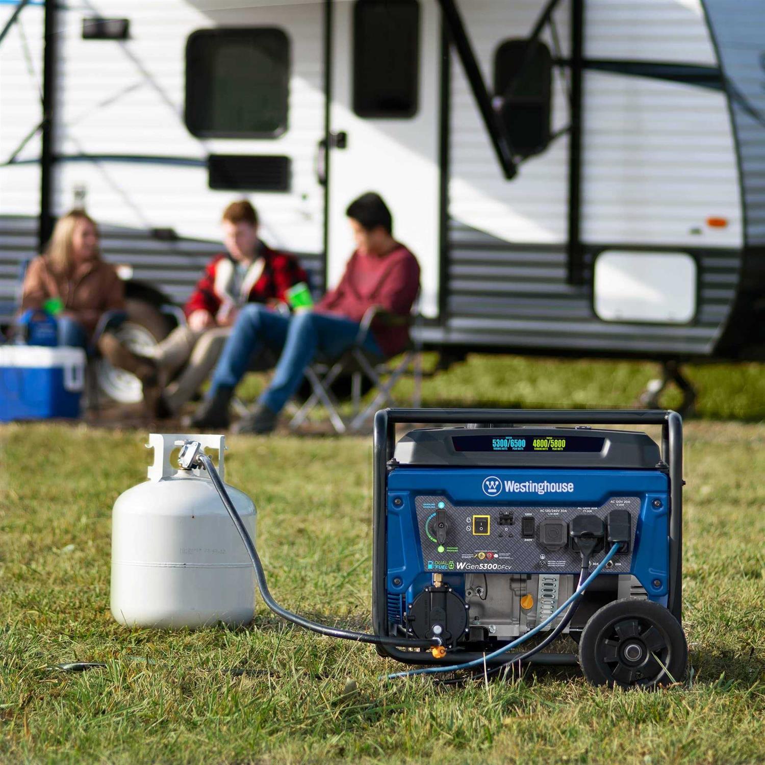 Westinghouse 6500 Watt Dual Fuel Portable Generator with CO Sensor C344207
