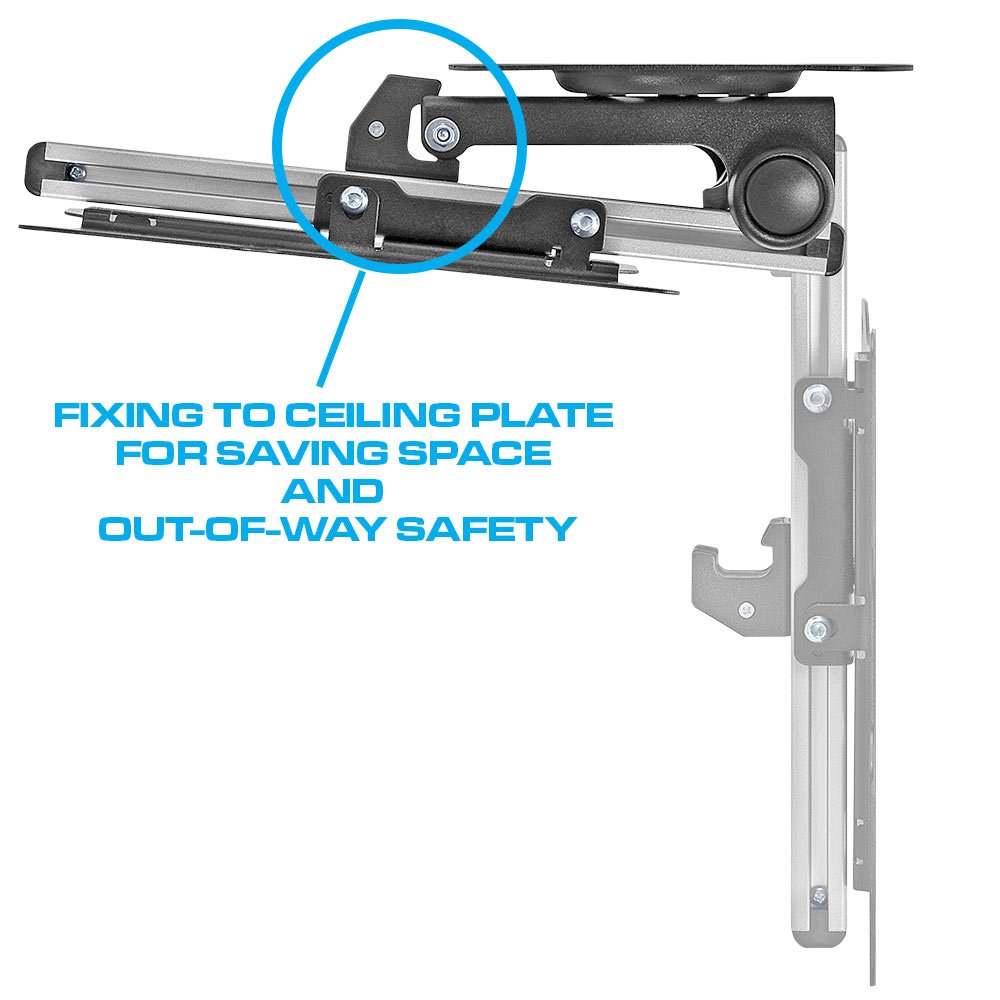 Cmple Ceiling Cabinet TV Mount for 17-37 LED LCD Plasma TVs, Black/Silver E485