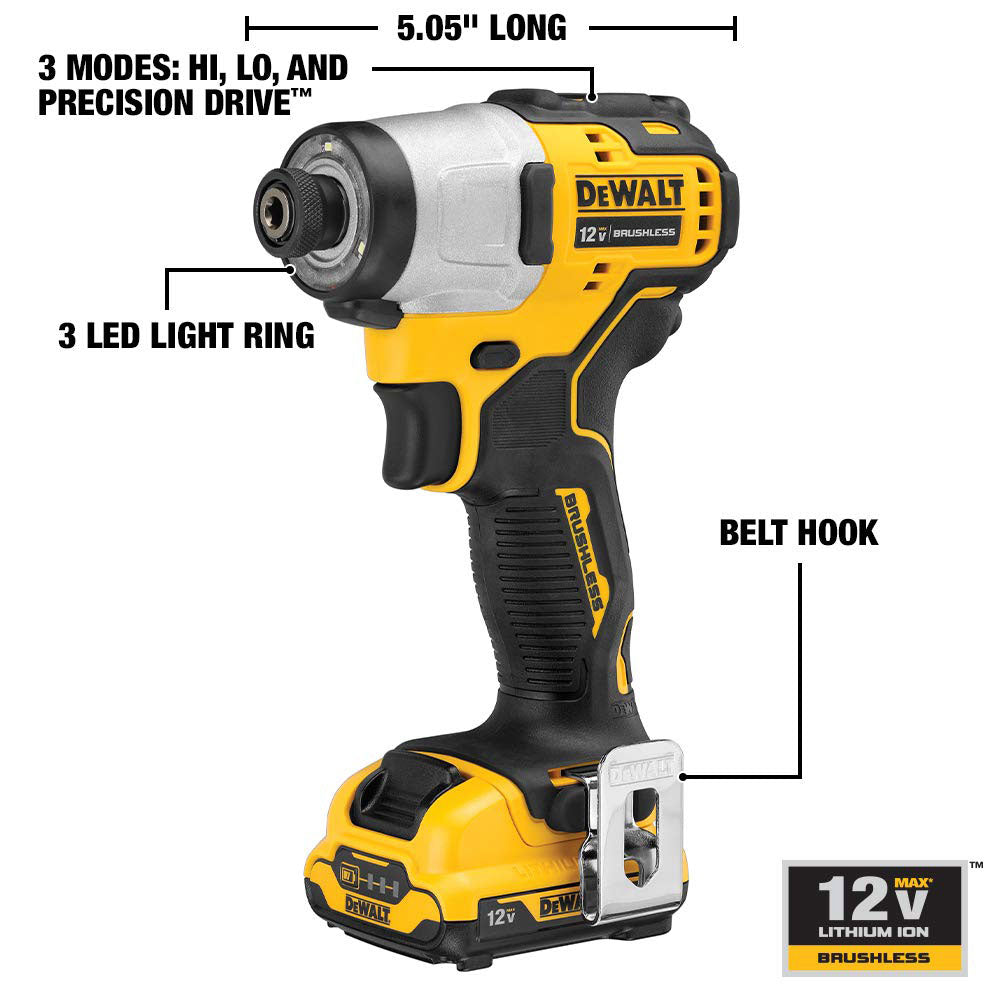 DeWalt DCK221F2 XTREME 12V MAX Brushless Drill & Impact Driver Combo Kit R89915