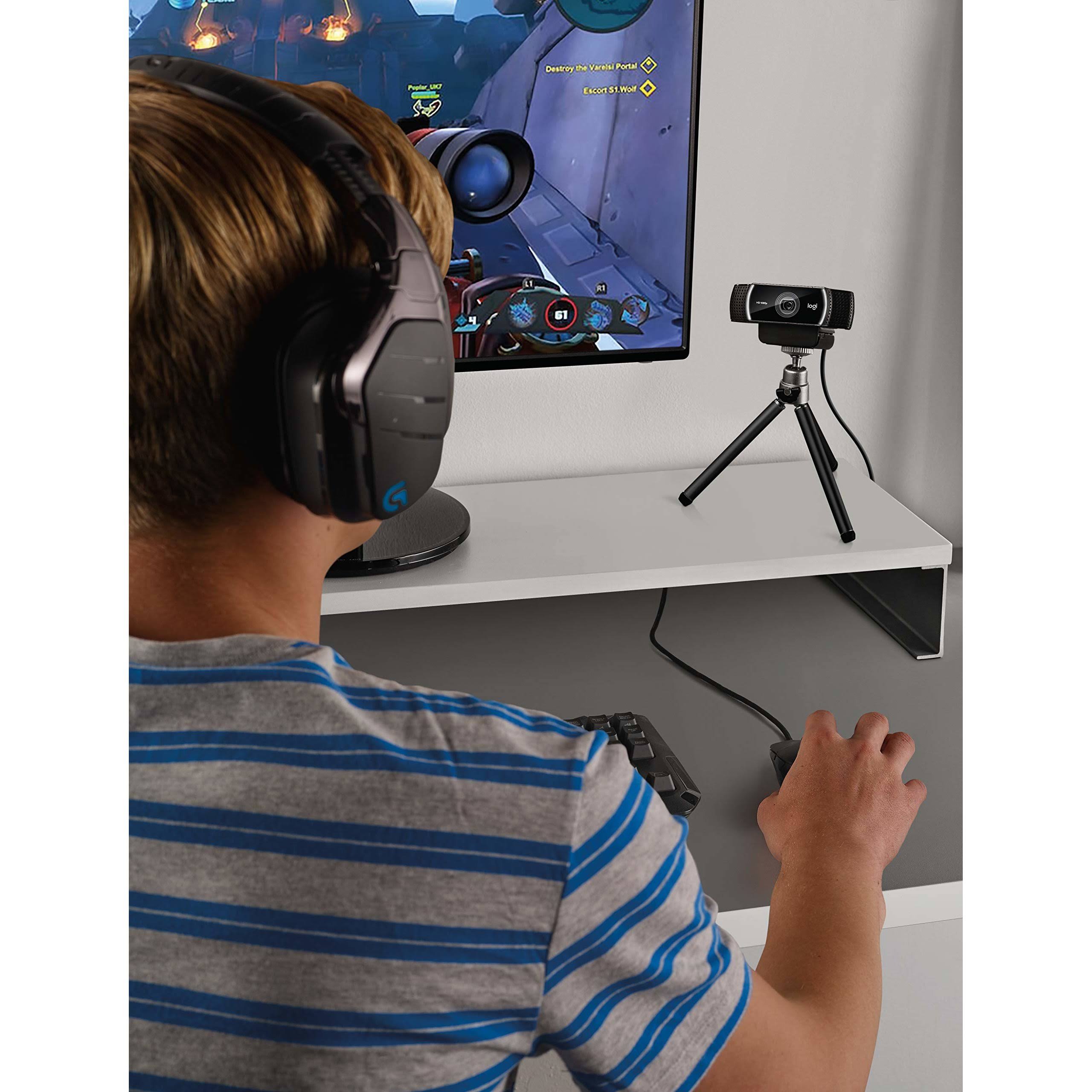 Logitech C922 Pro Stream HD Webcam 1080p Black Z396