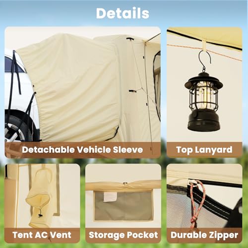 Inflatable Camping Tent with Hand Pump, Waterproof Oxford, 4-6 Person P40923