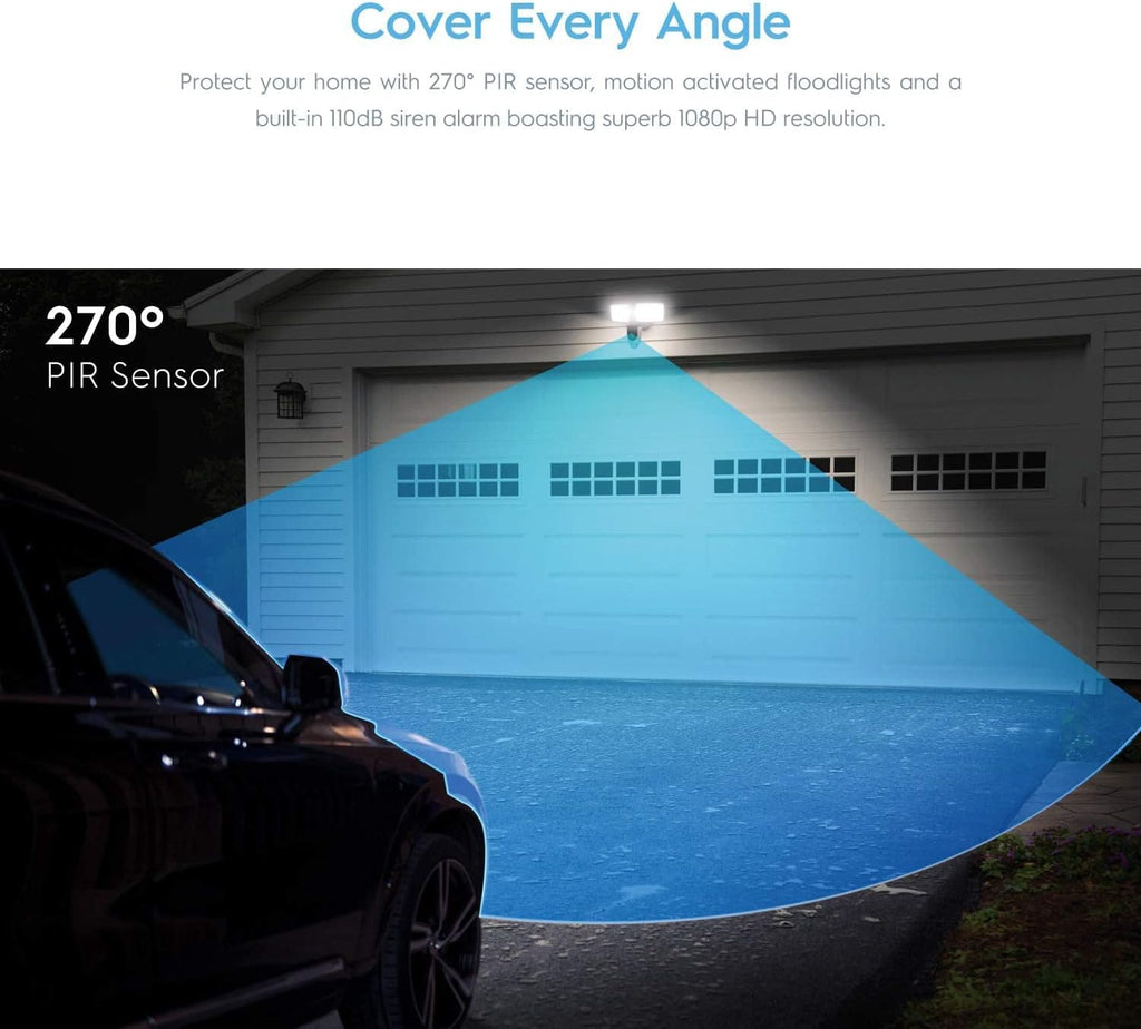 Amcrest ASH26-W 1080P Wireless Outdoor Security Floodlight Camera P6156