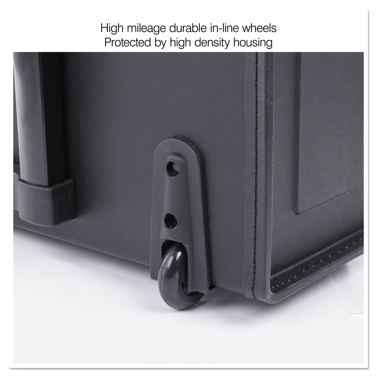 Stebco Tufide Rolling Catalog Case, 22 1/4 x 9 x 13 1/2, Black O848401
