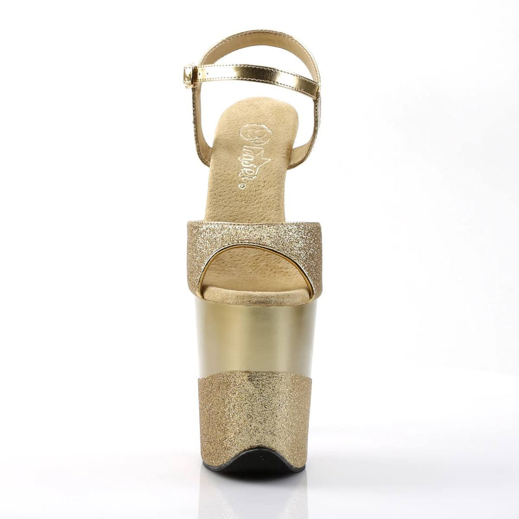 Pleaser FLAMINGO-809-2G Ankle Strap Platform Heel Gold 11 H1041