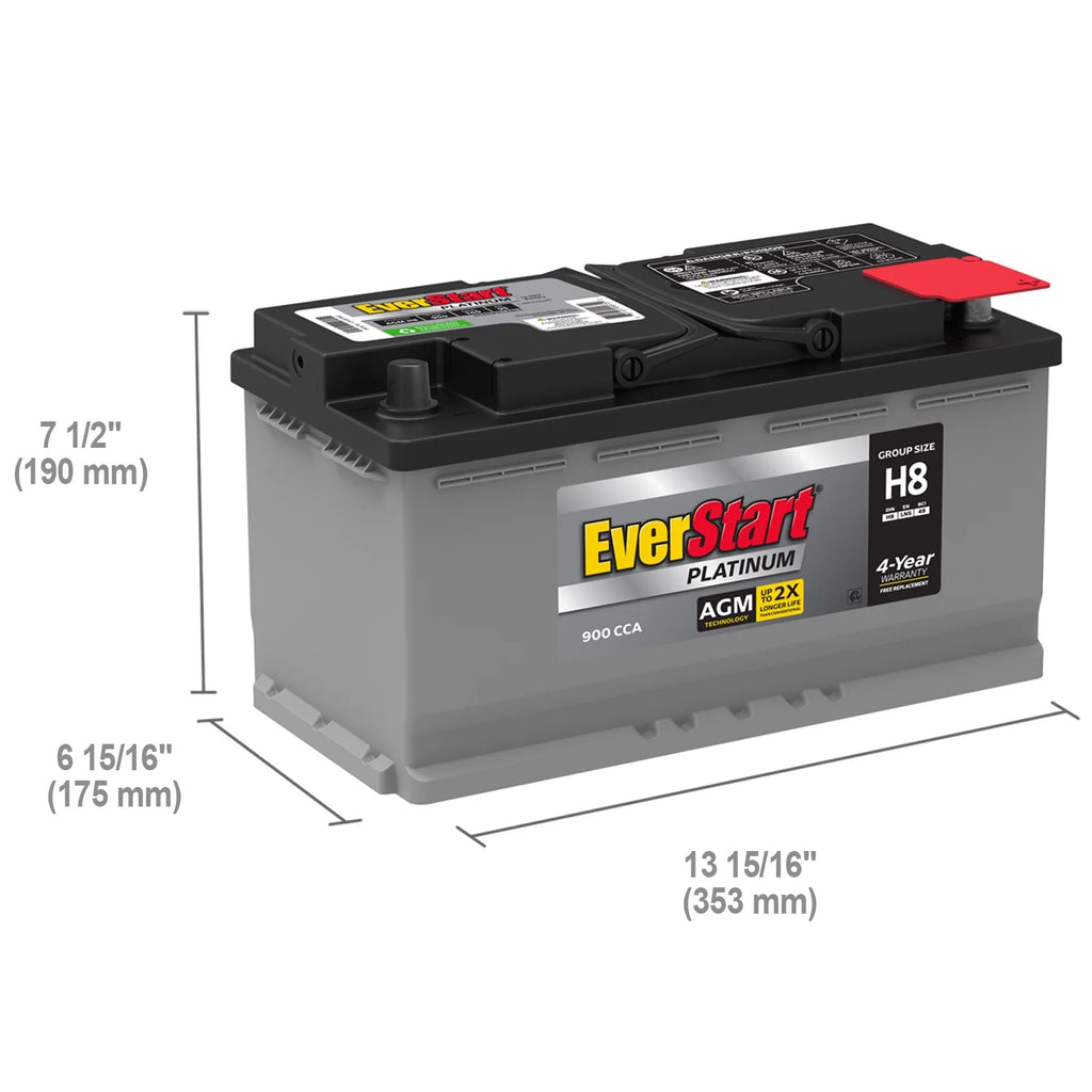EverStart Platinum AGM Automotive Battery Group Size H8 Q905667