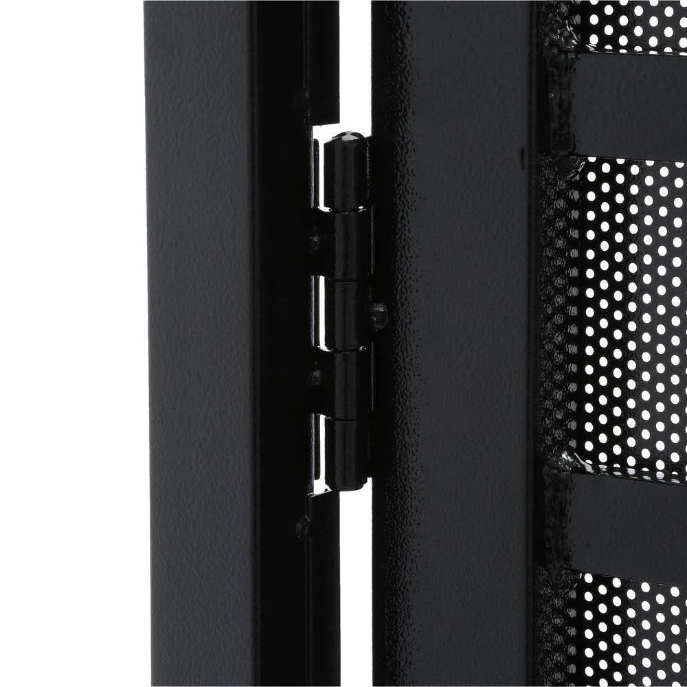 Titan ArcadaMax Black Surface Mount Outswing Steel Security Door with Perforated Screen R580