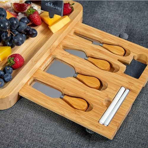Personalized Charcuterie Board, Custom Bamboo Engraved Cheese Board S586772