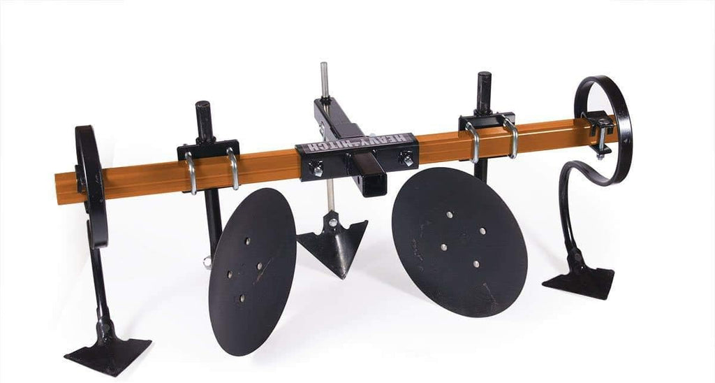 Heavy Hitch Multi-Purpose Disc Cultivator Garden Bedder Attachment with S-Tines, Green B8959