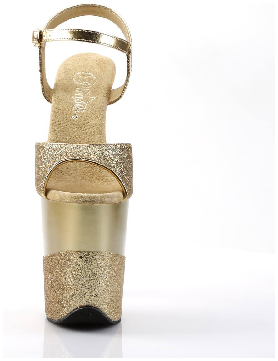 Pleaser FLAMINGO-809-2G Ankle Strap Platform Heel Gold 11 H1041