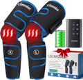 Rechargeable Leg-Massager for Circulation with Heat, Portable & Cordless Air Compression Leg Massager for Muscles Relaxation, Massage Calf & Thigh, Handheld Controller with 3 Modes 3 Intensities