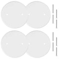 4 Packs 5 Inch Ceiling Cover Plate Metal Flat Round Electrical Cover Blank Circle Wall Plate with Screws Ceiling Fan Switch Cap Cover - Shop Hardware Tools Online Store