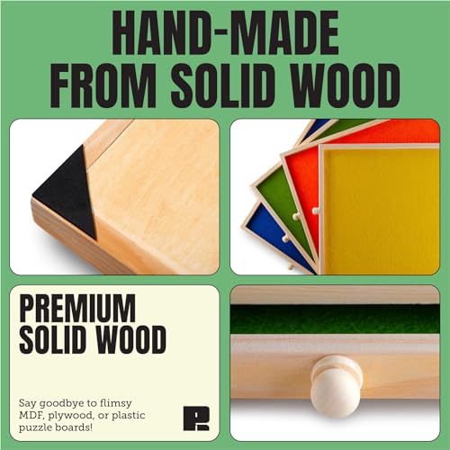 Puzzle Board with Drawers & Cover for 1000 Pieces, Wooden Jigsaw Table with Lazy Susan Spinning Cover X435