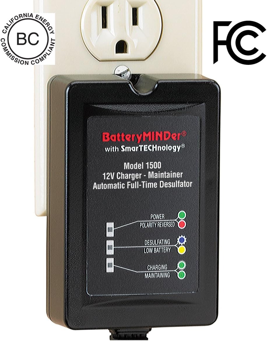 BatteryMINDer 1500CEC1B 12V 1.5A Battery Charger Maintainer Desulfator P59868
