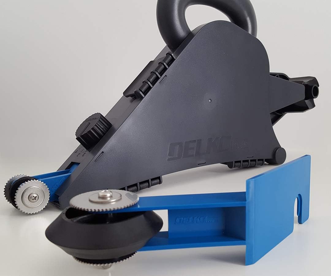 Delko Plastic Drywall Banjo Taper - Handheld Remodeler's Taping Tool with Internal Corner Applicator Creaser Wheel