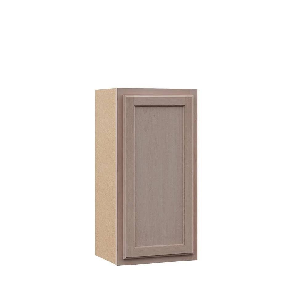 Hampton Bay Hampton Unfinished Assembled 15x30x12 in. Wall Kitchen Cabinet in Beech, Unfinished Beech
