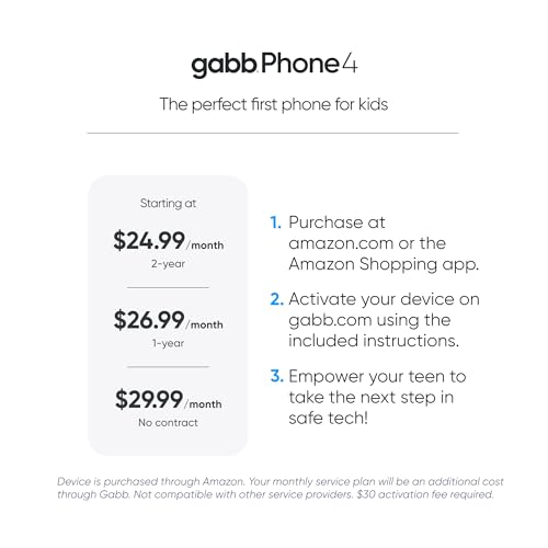 Gabb Phone 4 Kids Phone with GPS Tracking and Parental Controls S19770