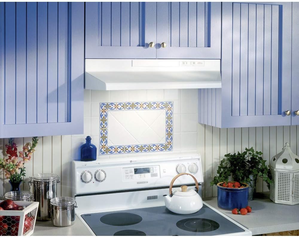 Broan-NuTone 42-inch Under-Cabinet Range Hood with 2-Speed Exhaust Fan and Light, White V7148