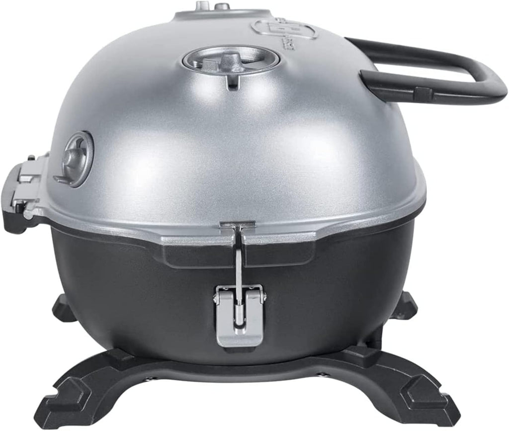 PK Grills PKGO Portable Charcoal BBQ Grill and Smoker with Lid, Grey E328724