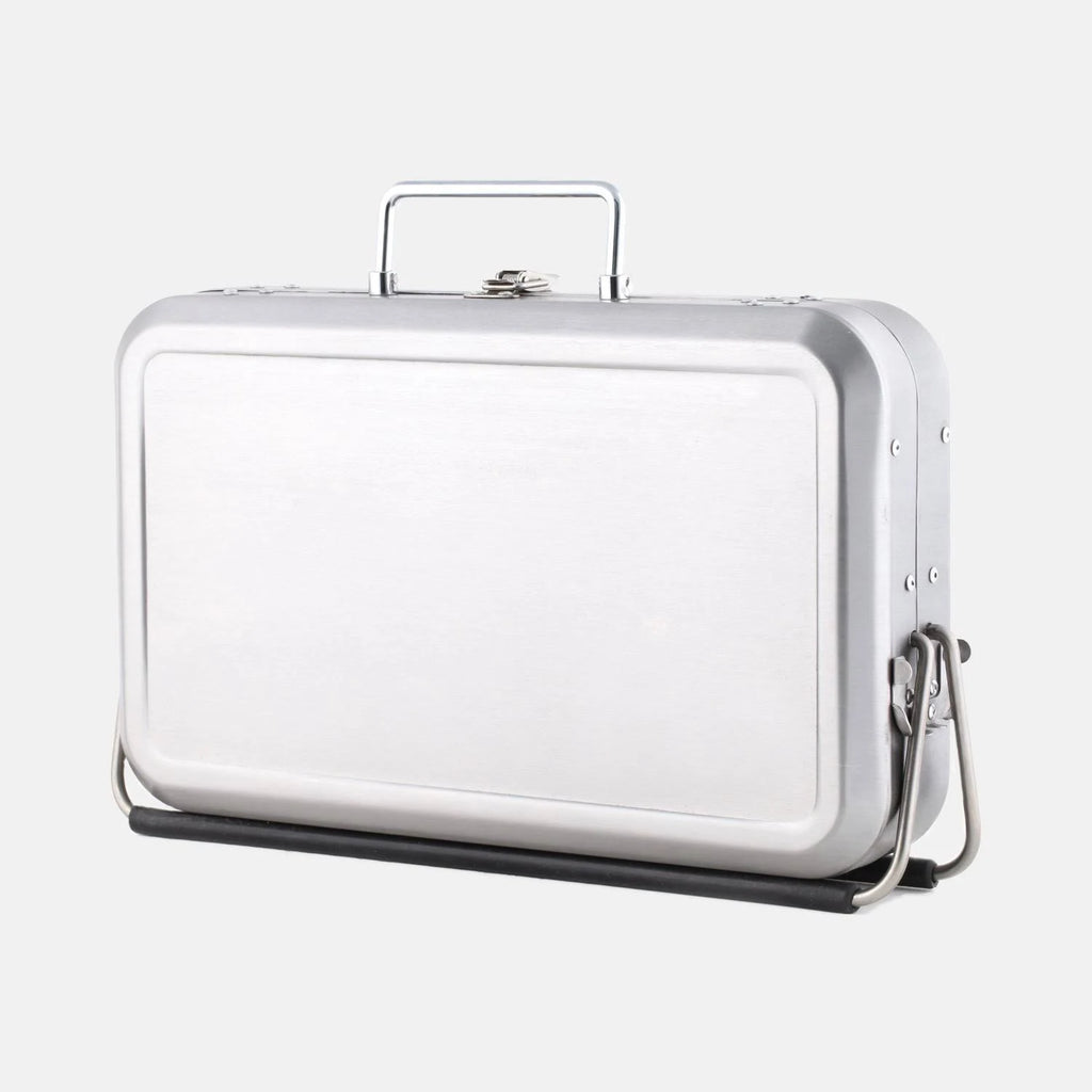 Kikkerland BQ01 Portable BBQ Suitcase Silver N896