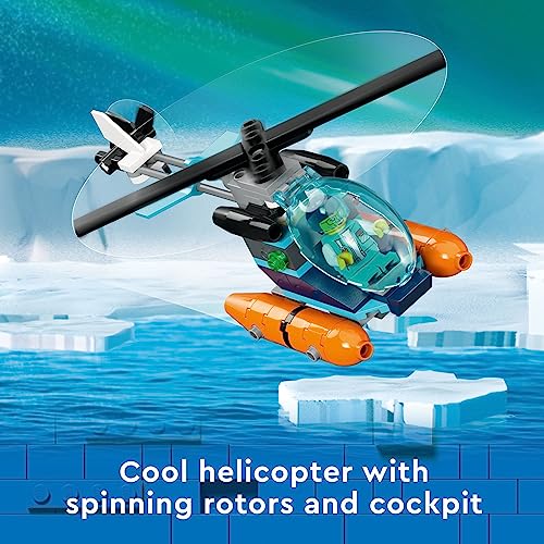 LEGO City Arctic Explorer Ship 60368 Building Toy Set with Floatable Boat and 7 Minifigures W3791