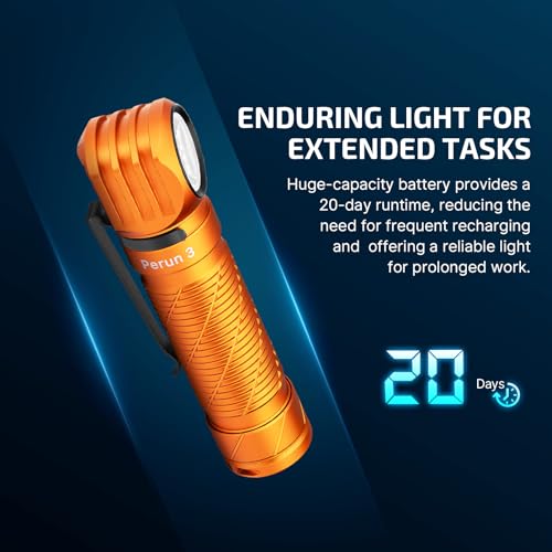 OLIGHT Perun 3 Rechargeable Headlamp Flashlight, 3000 Lumens, Black Z1023
