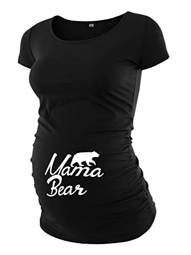 Pack of 3 Maternity Shirts for Women Cute Funny Graphic Ruched Sides Tops J532
