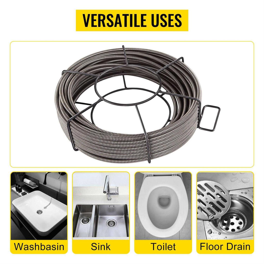 VEVOR Drain Cleaning Cable Solid Core Sewer Auger G702322
