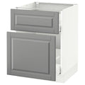 IKEA - SEKTION Base cabinet/p-out storage/drawer, White Maximera/Bodbyn Gray, 24x24x30 69034601