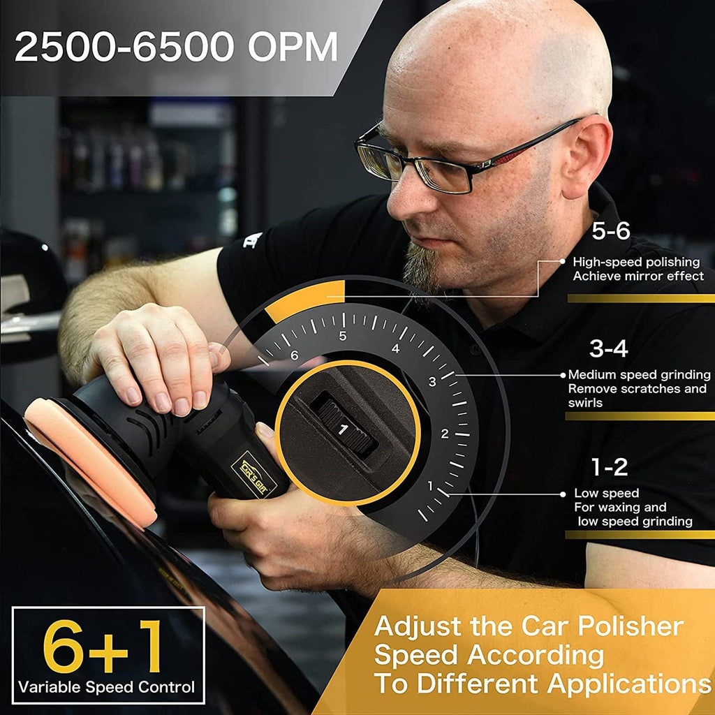 5 inch Random Orbital Polisher Dual Action Car Buffer Kit Z1033