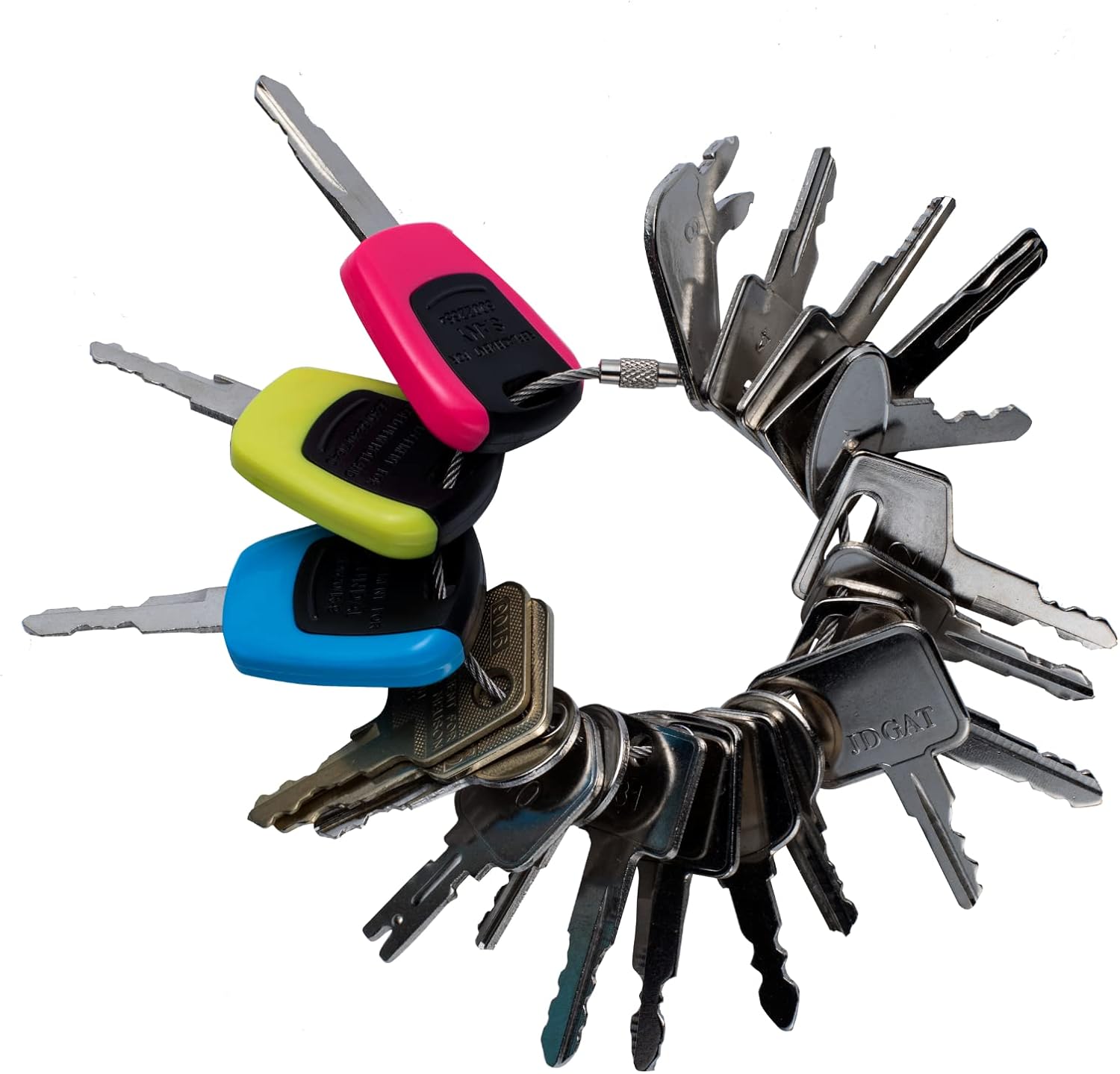 WAH LIN PARTS 22 Premium Heavy Equipment Keys Sets Fits Caterpillar, Komatsu, Kubota, Case, JD, Yanmar, Daewoo, Hyster, Takeuchi, Ford,Toyota and More
