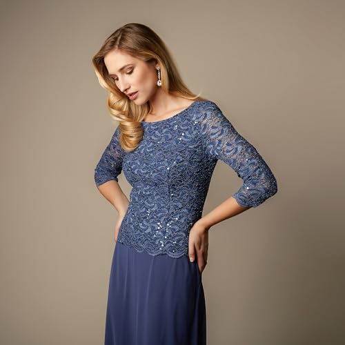 Alex Evenings Women's 3/4 Sleeve Lace Mother of the Bride Dress Z763942