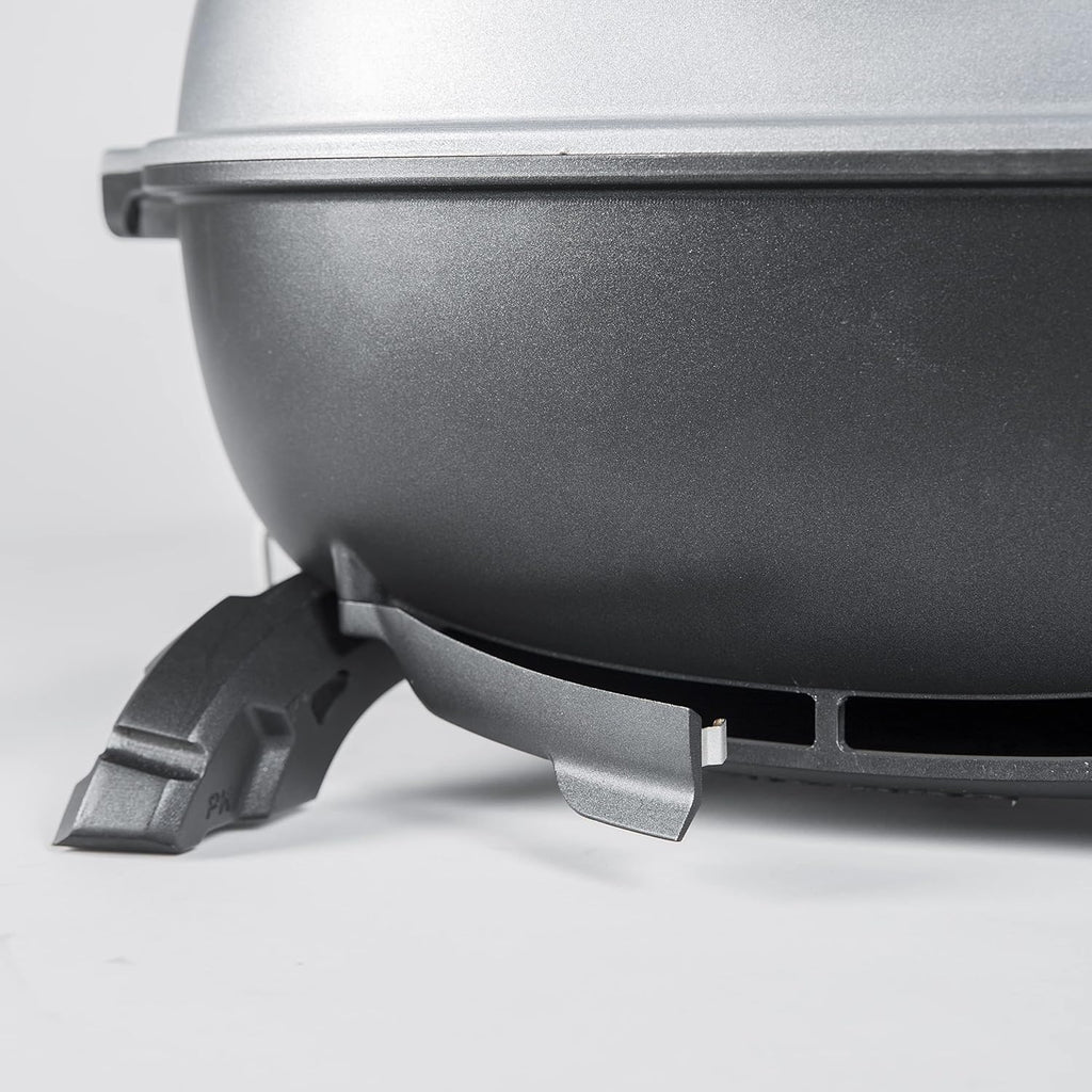 PK Grills PKGO Portable Charcoal BBQ Grill and Smoker with Lid, Grey E328724