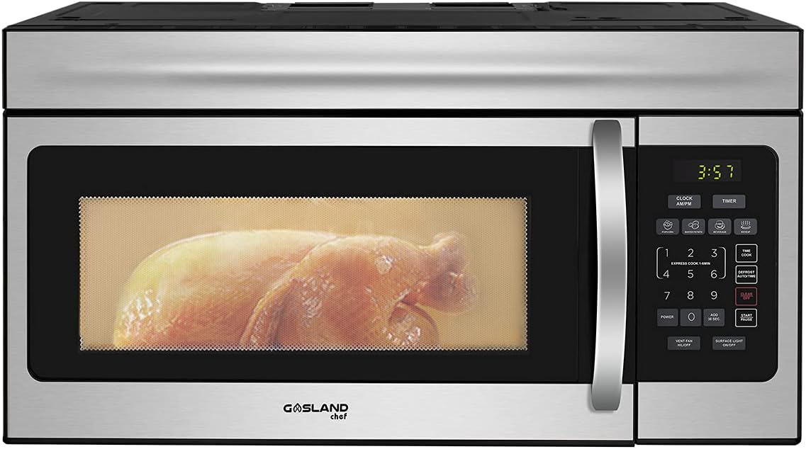 GASLAND Chef OTR1603S 30 Inch Over-the-Range Microwave Oven, Stainless Steel N602330