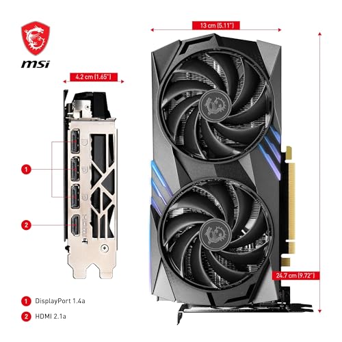 MSI GeForce RTX 4060 Ti Ventus 2X Black 8G OC Graphics Card O435