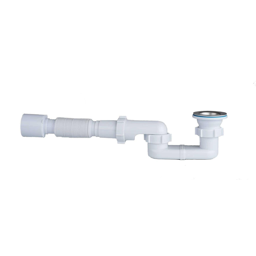Bath Shower Drain Low Profile P Trap 1 1/2 Bath Flat Trap Kit for Acrylic bathtubs - Shop Hardware Tools Online Store
