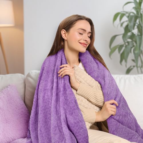 Relaxing Spa Gifts Care Package with Luxury Flannel Blanket and Light-Up Rose V553