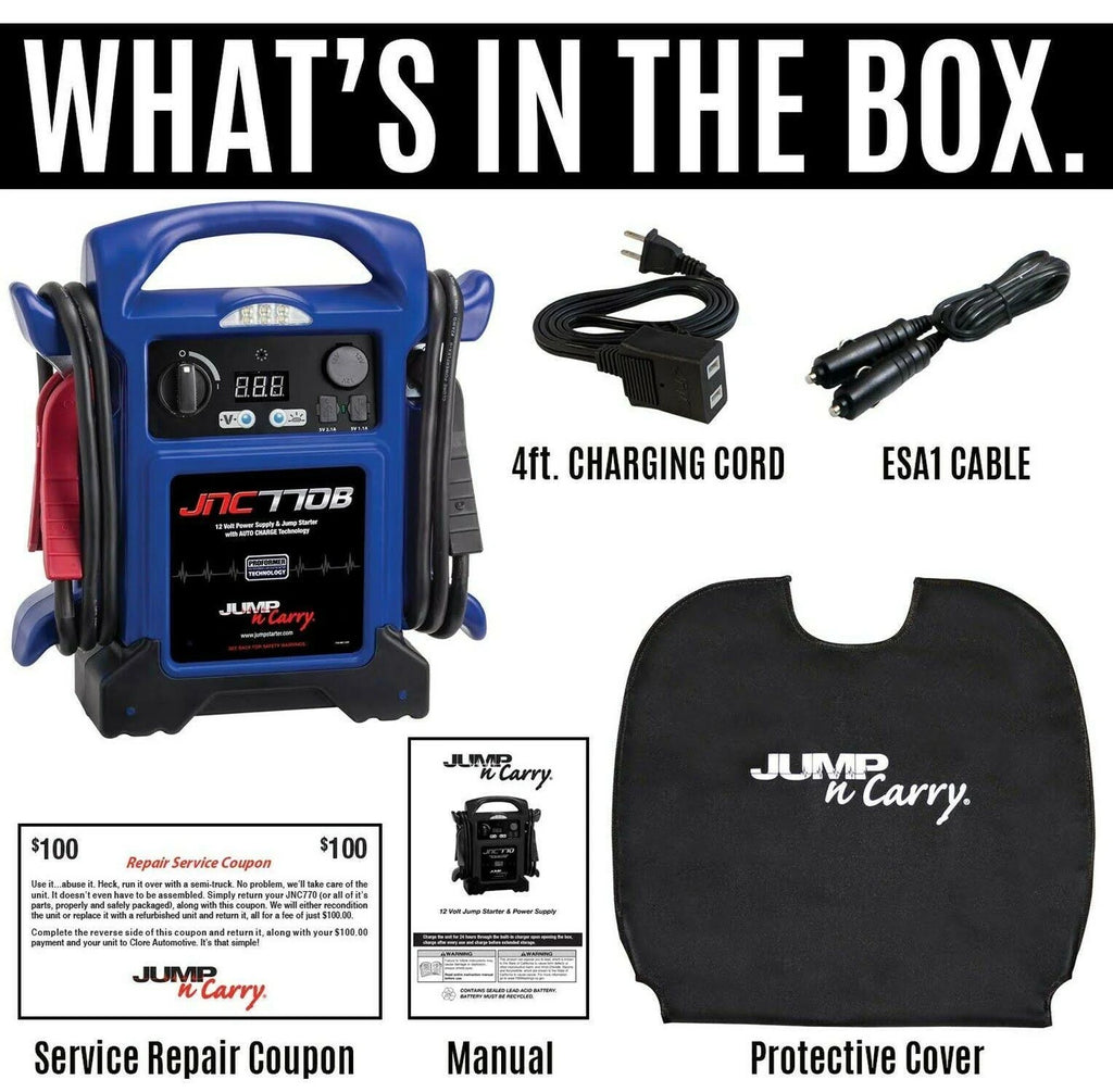 Jump-N-Carry Jnc770b 1700 Peak Amp 12-Volt Jump Starter - Blue N809