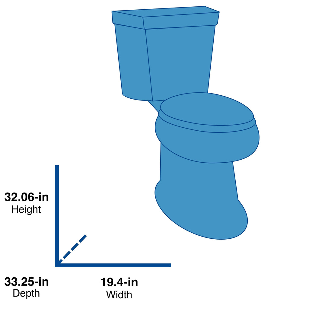 American Standard Cadet 3 Powerwash 2-Piece Round Toilet, White U4651