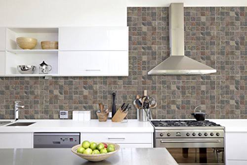 M S International Mixed Color 12 in. x 12 in. Tumbled Slate Mosaic Tile B144700