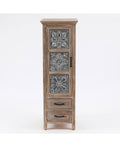 LuxenHome Metal and Wood Tall Tower Cabinet