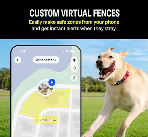 Fi Series 3 Smart Dog Collar GPS Tracker, Waterproof, Pink Medium Z35259