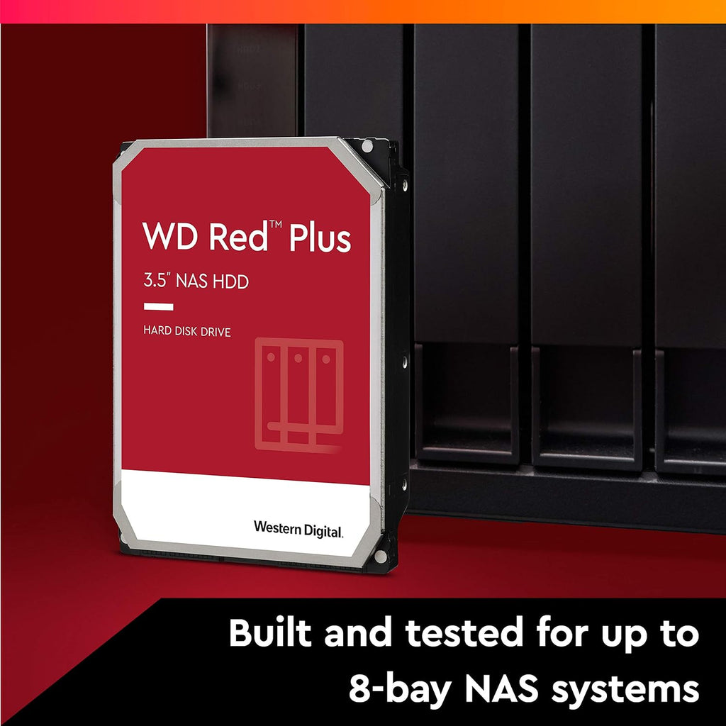 WD 2TB WD Red Plus NAS Internal Hard Drive HDD 5400 RPM SATA 6 Gb/s CMR 128 MB Cache 3.5 K7277
