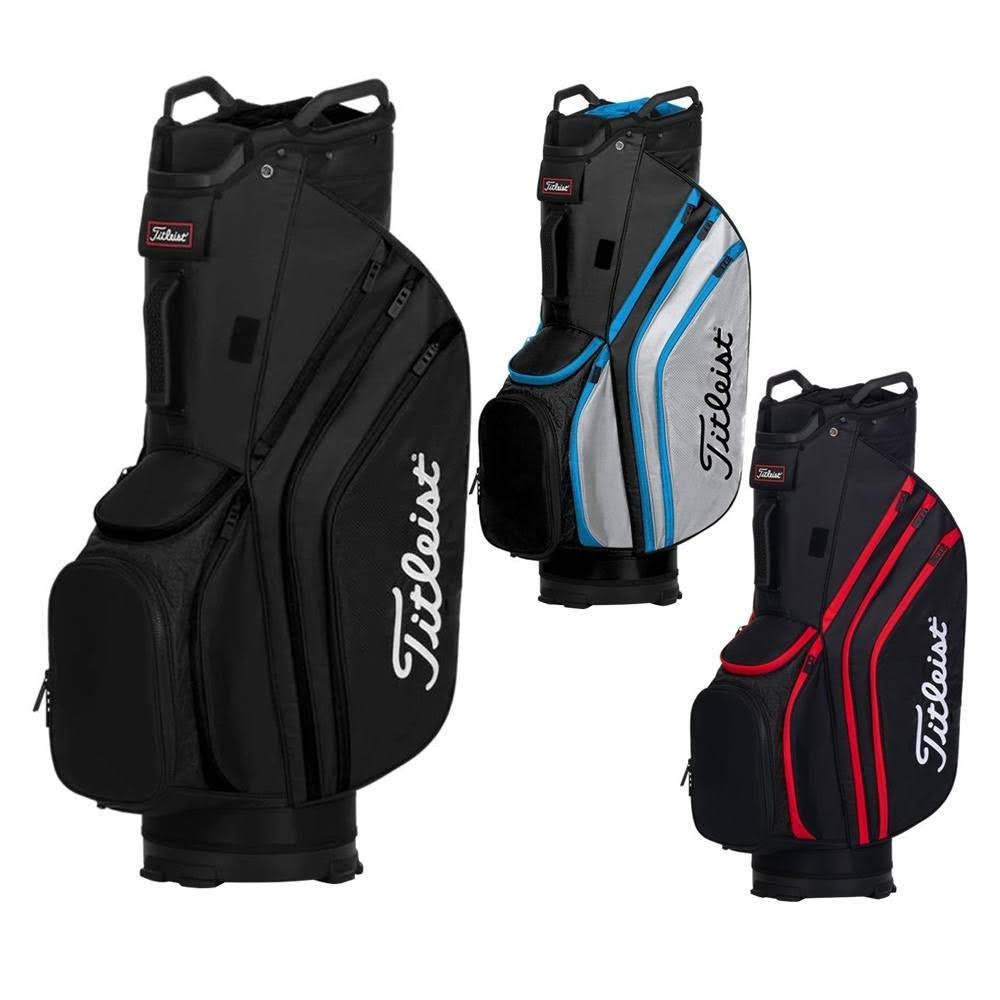 Titleist Cart 14 Lightweight Golf Bag - Black/Black/Red O30984