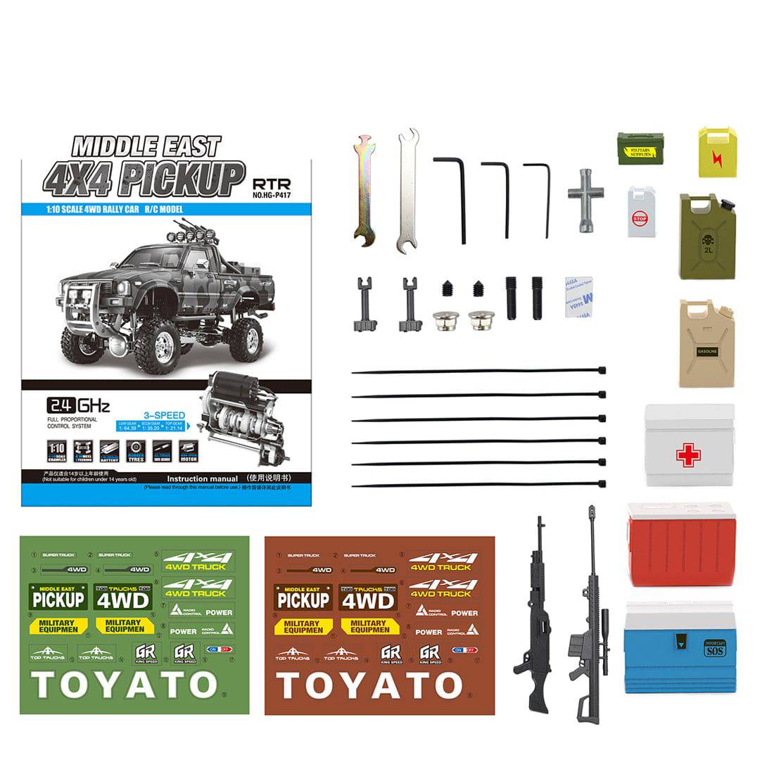 HG-P417 1/10 2.4G 4WD RC Pickup Truck RTR S779787