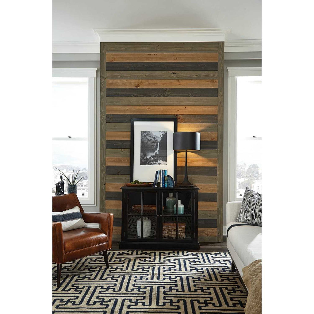 58X6X8-RSC Brown Pine Shiplap Wall Plank 5.375-in x 8-ft W826