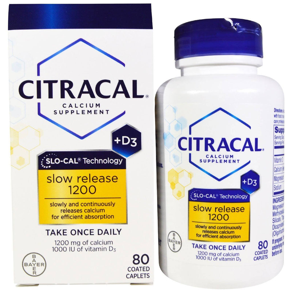 Citracal Calcium Plus D Slow Release 1200, 80 Count (Pack of 3) Q231936