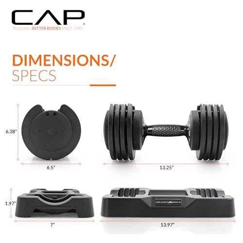 CAP Barbell ADJUSTABELL Adjustable Round Dumbbell Weights O461