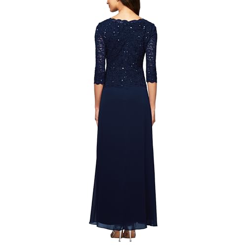 Alex Evenings Women's 3/4 Sleeve Lace Mother of the Bride Dress Z763942